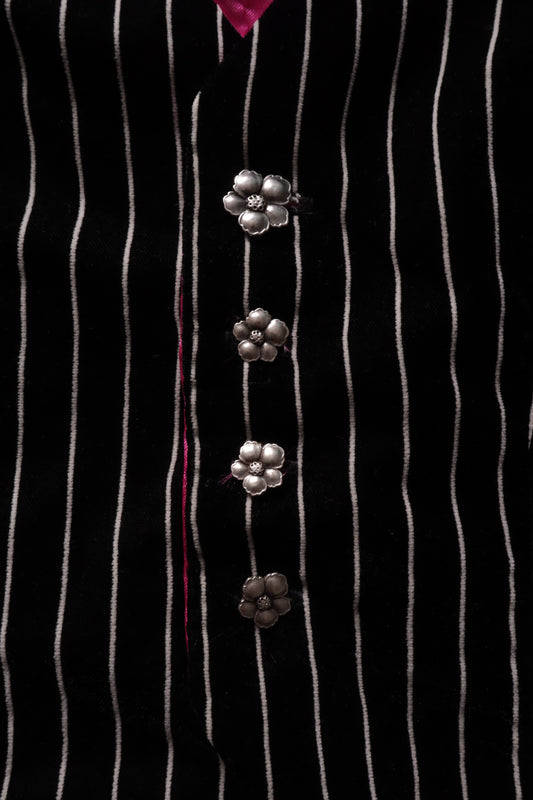 Pinstripe Velvet Waistcoat - XS/S