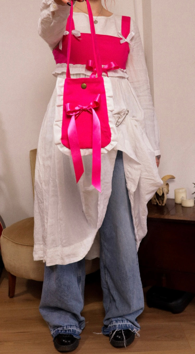 Hot Pink Crop Top and Bag Combo