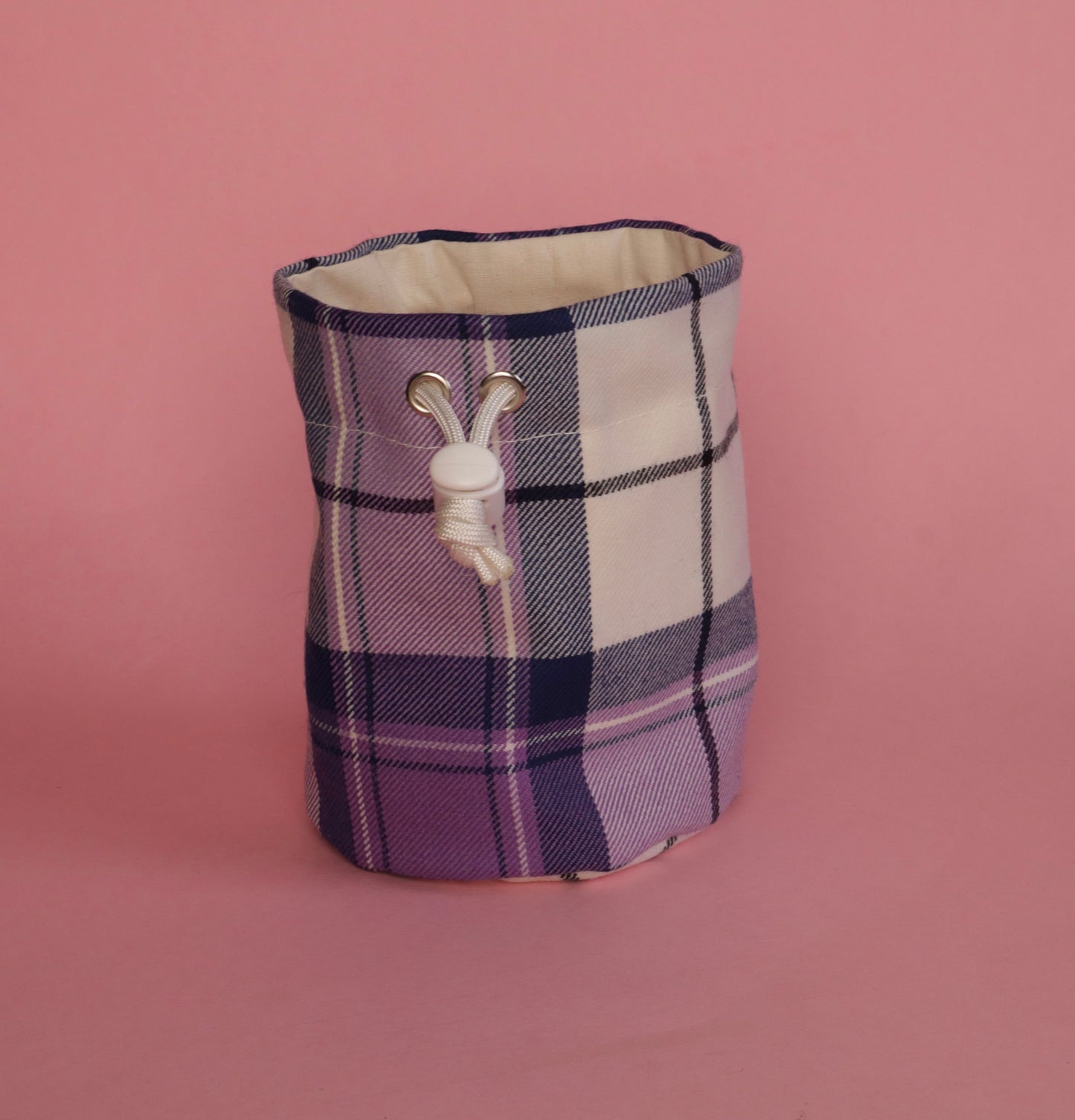 Purple Tartan Dice Bag - Small