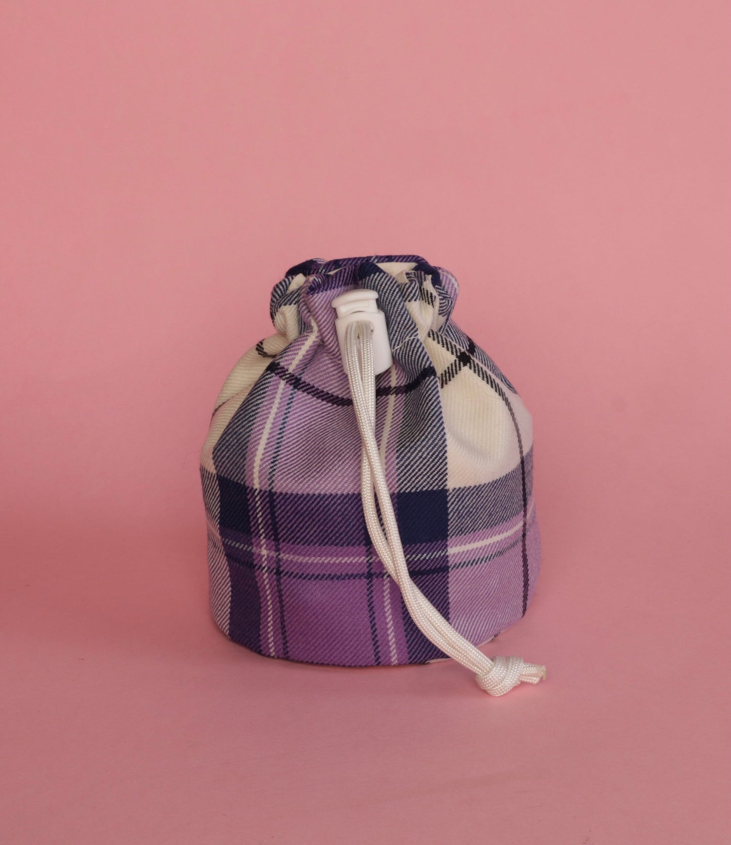 Purple Tartan Dice Bag - Small