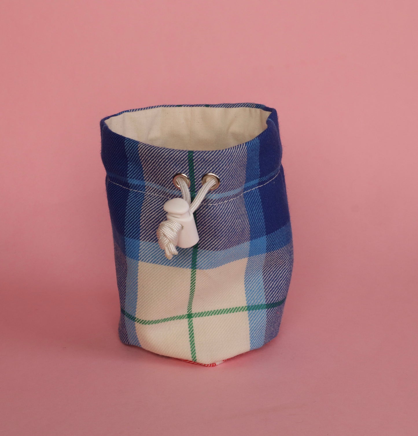 Blue and Red Tartan Dice Bag - Small