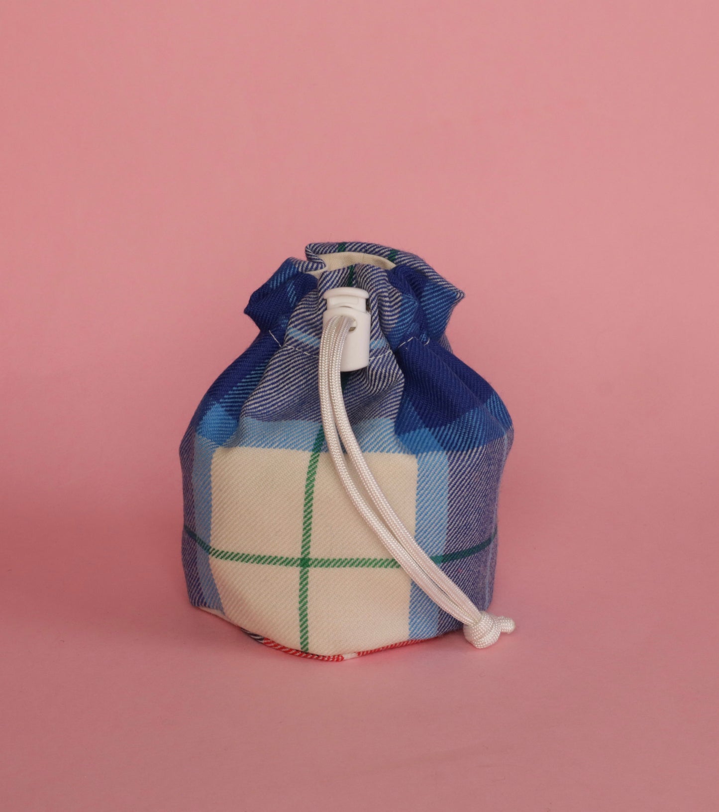 Blue and Red Tartan Dice Bag - Small