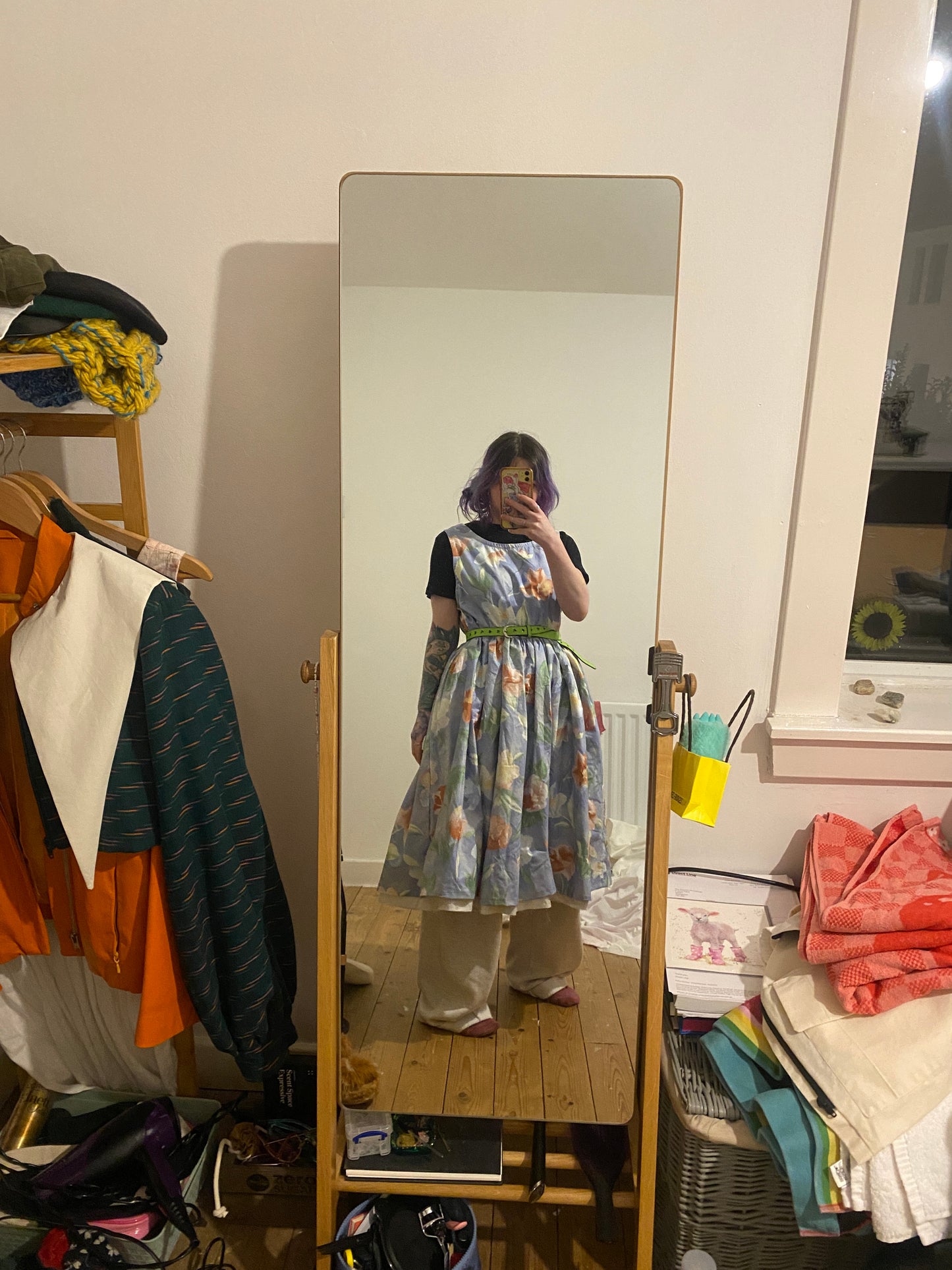 Vintage Style Midi Dress - S/M