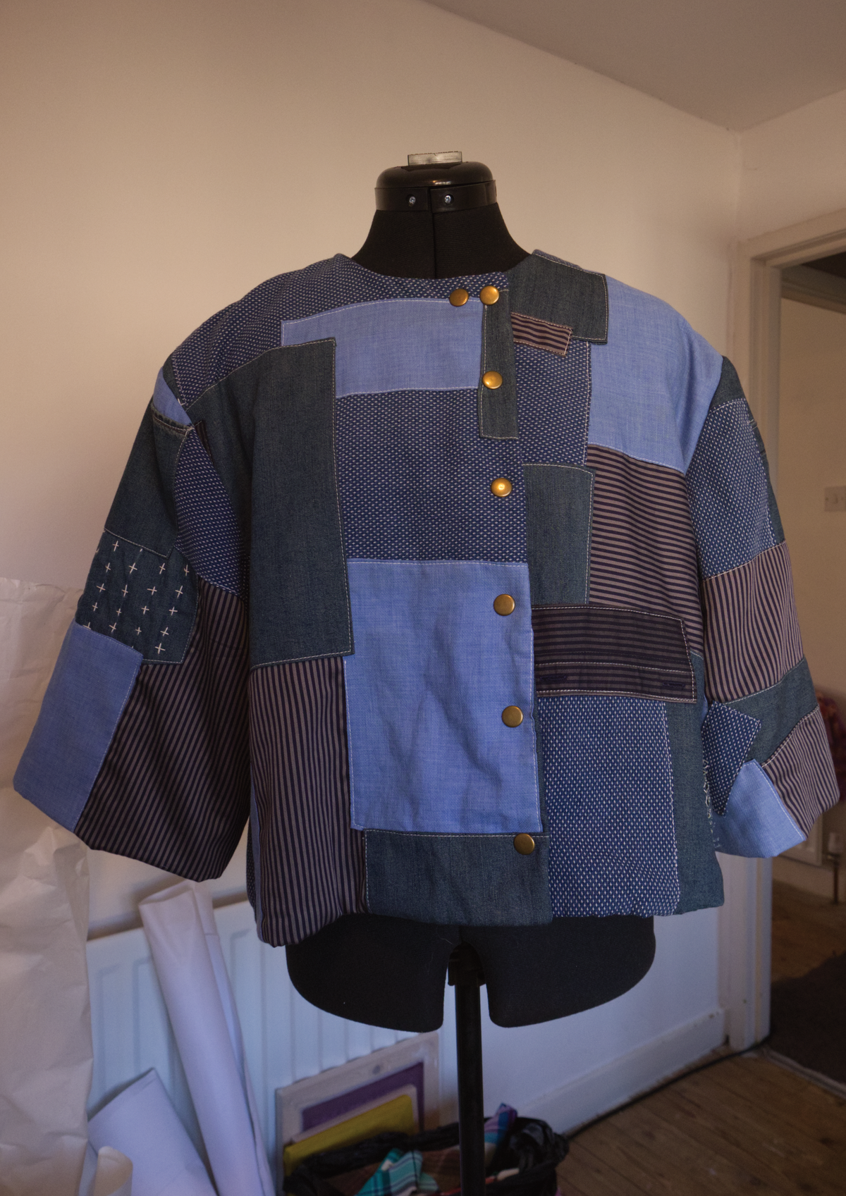 Indigo Padded Shirt - M Unisex